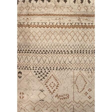 JAIPUR RUGS Zuri Persian 3.5 by 25 Hand Knotted Wool Zamunda Design Rectangle Rug, Turtledove - 9 x 12 ft. RUG116572